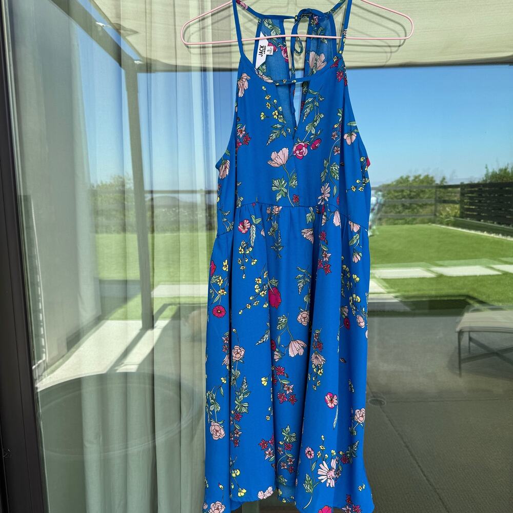 Jack by BB Dakota Women Blue daisy summer  Dress S